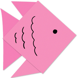 Pink Origami Fish