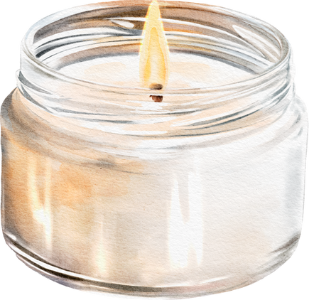 Watercolor candle