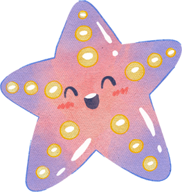 Watercolor Cute Starfish